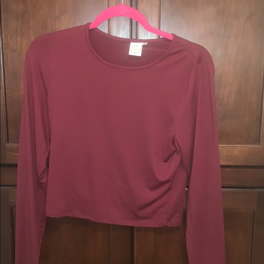 Maroon Crop Top